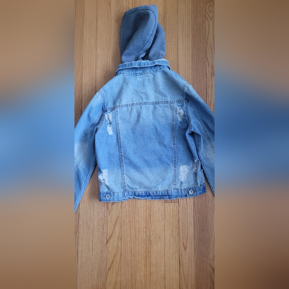 Ci Sono Denim Blue Jean Removable Hood Jacket- NEW with Tags!! Size: SMALL - Picture 10 of 15